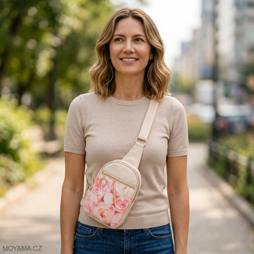 Crossbody DEFNE II. – cream and bloom