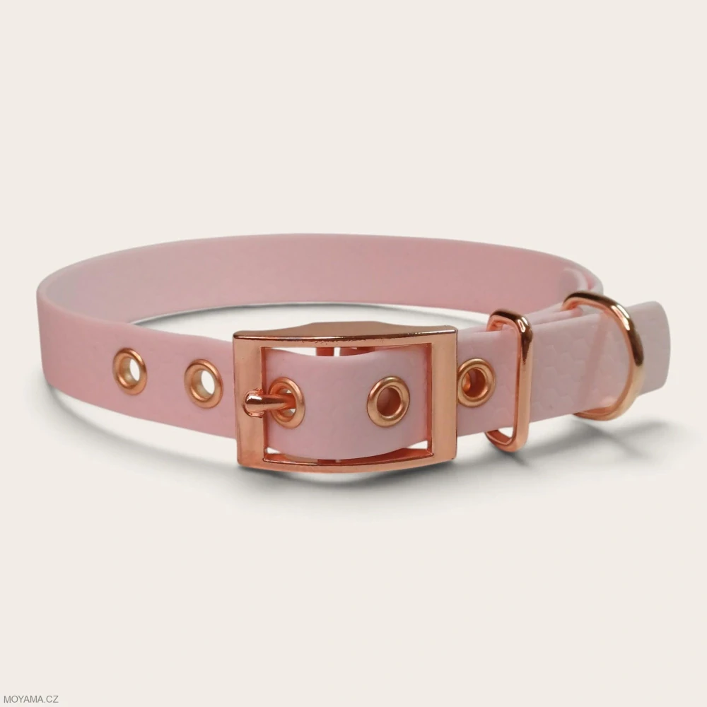 Obojek M – Charlie light pink hexa