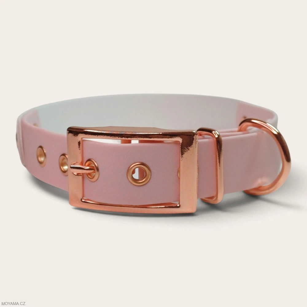 Obojek XL – Charlie DUO white-pink