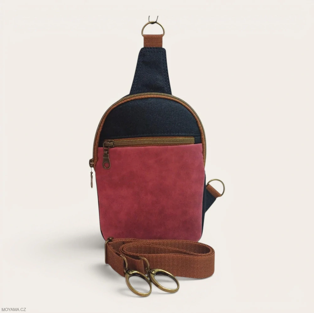 Crossbody DEFNE I. – black and bordo