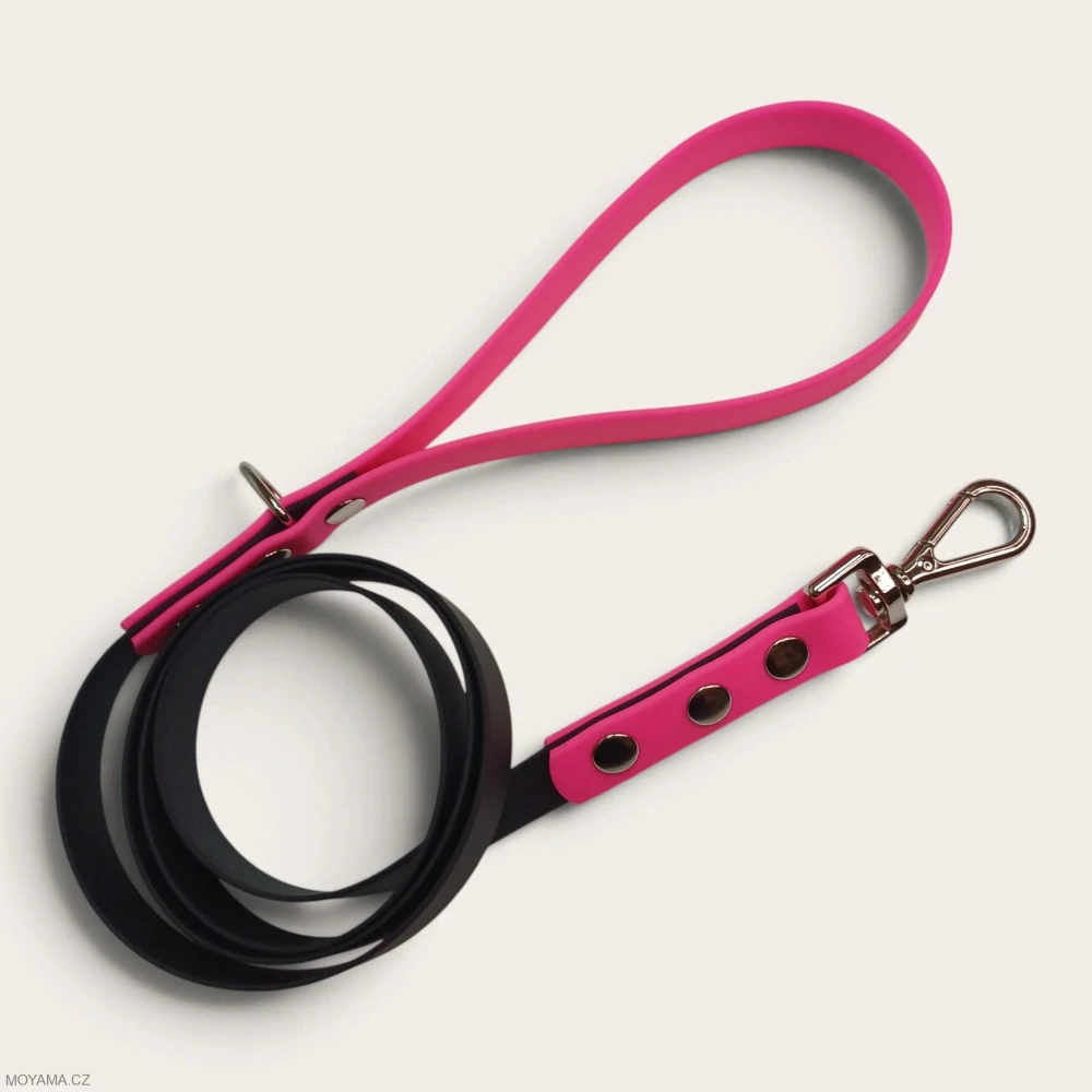 Vodítko S - black dark pink