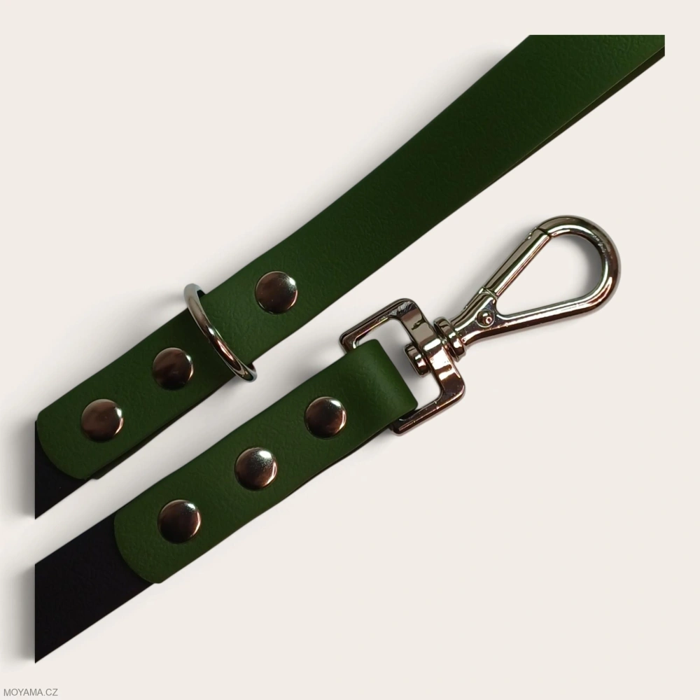 Vodítko M black dark green