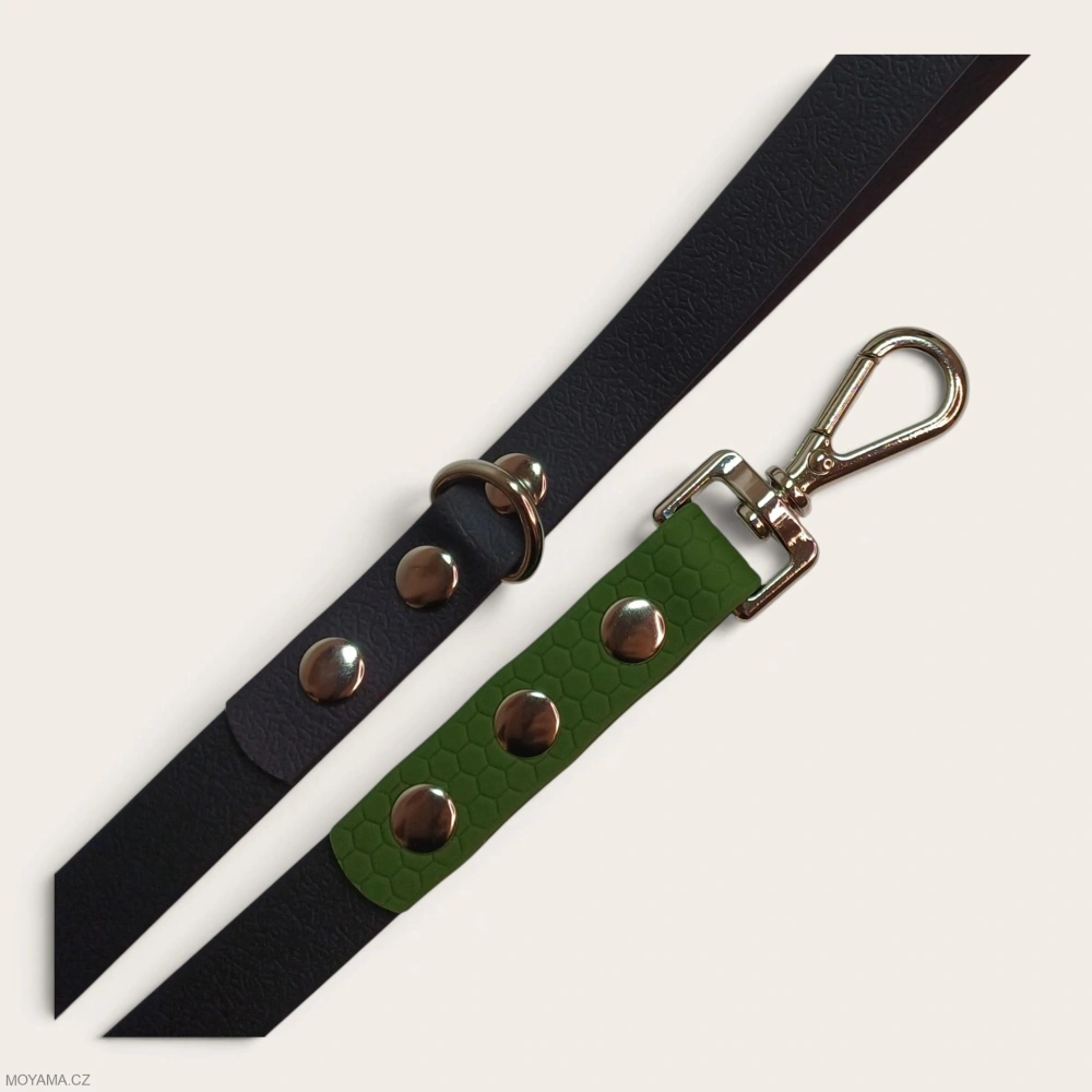 Vodítko S - black dark green hexa