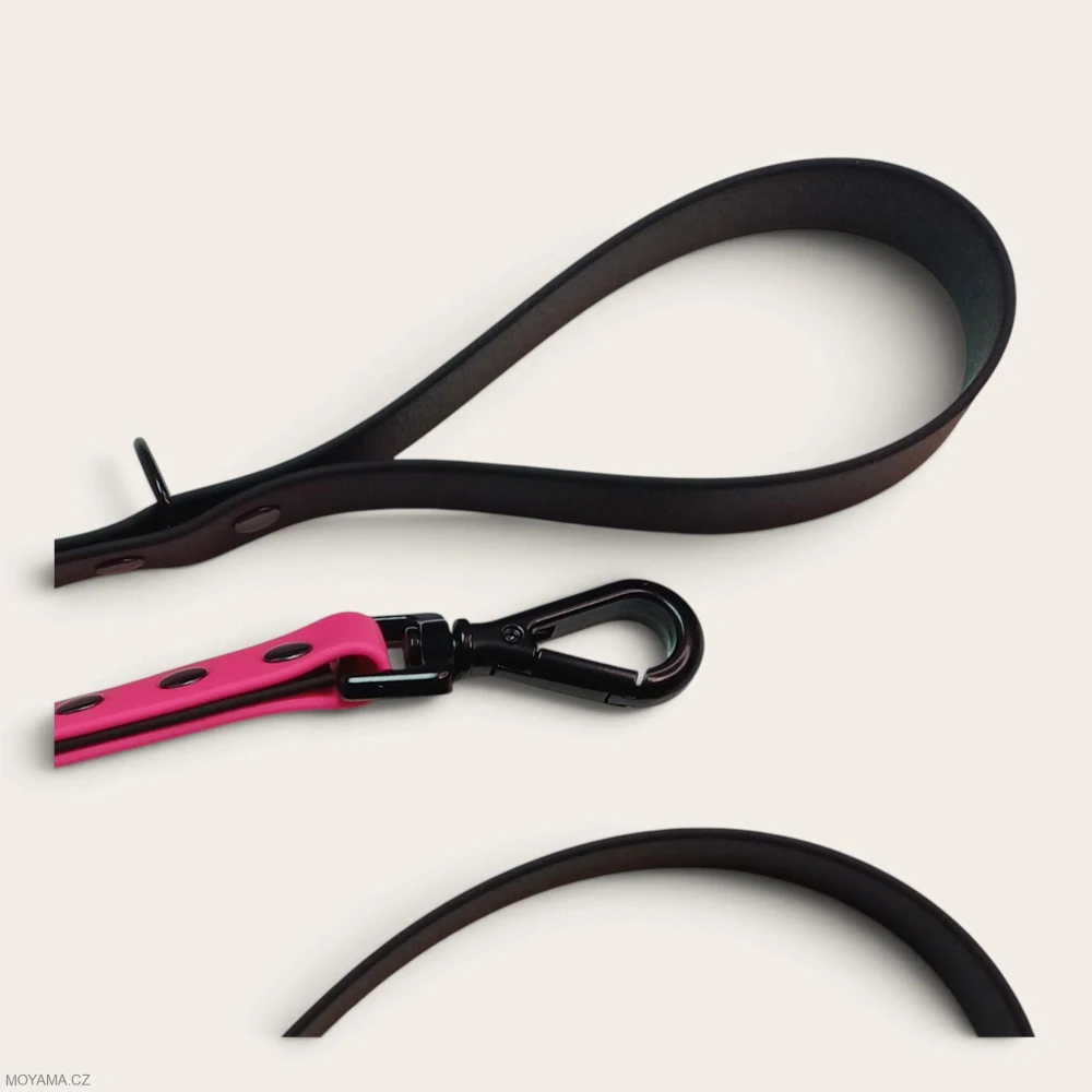 Vodítko L - black dark pink