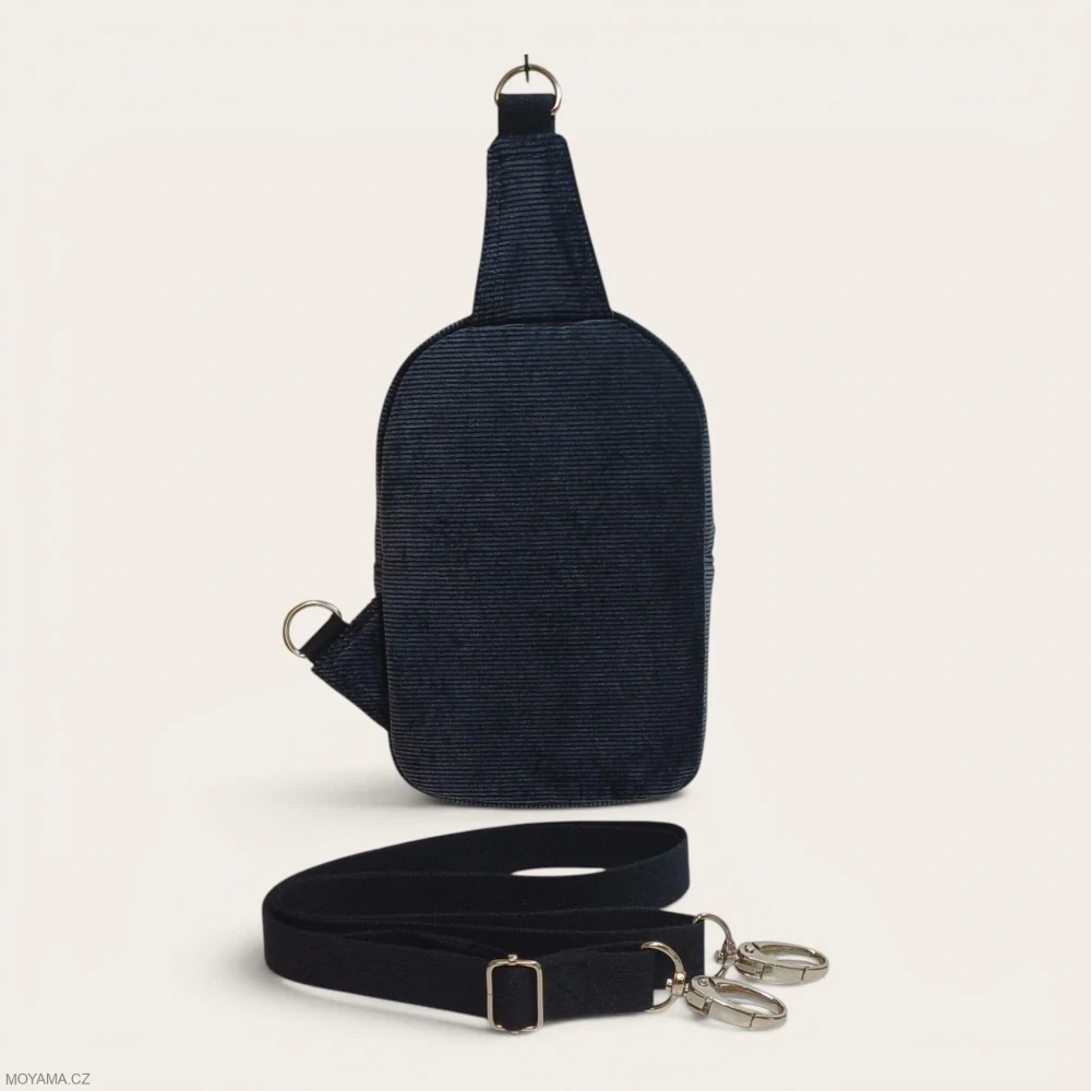 Crossbody DEFNE Velvet Graphite Cord