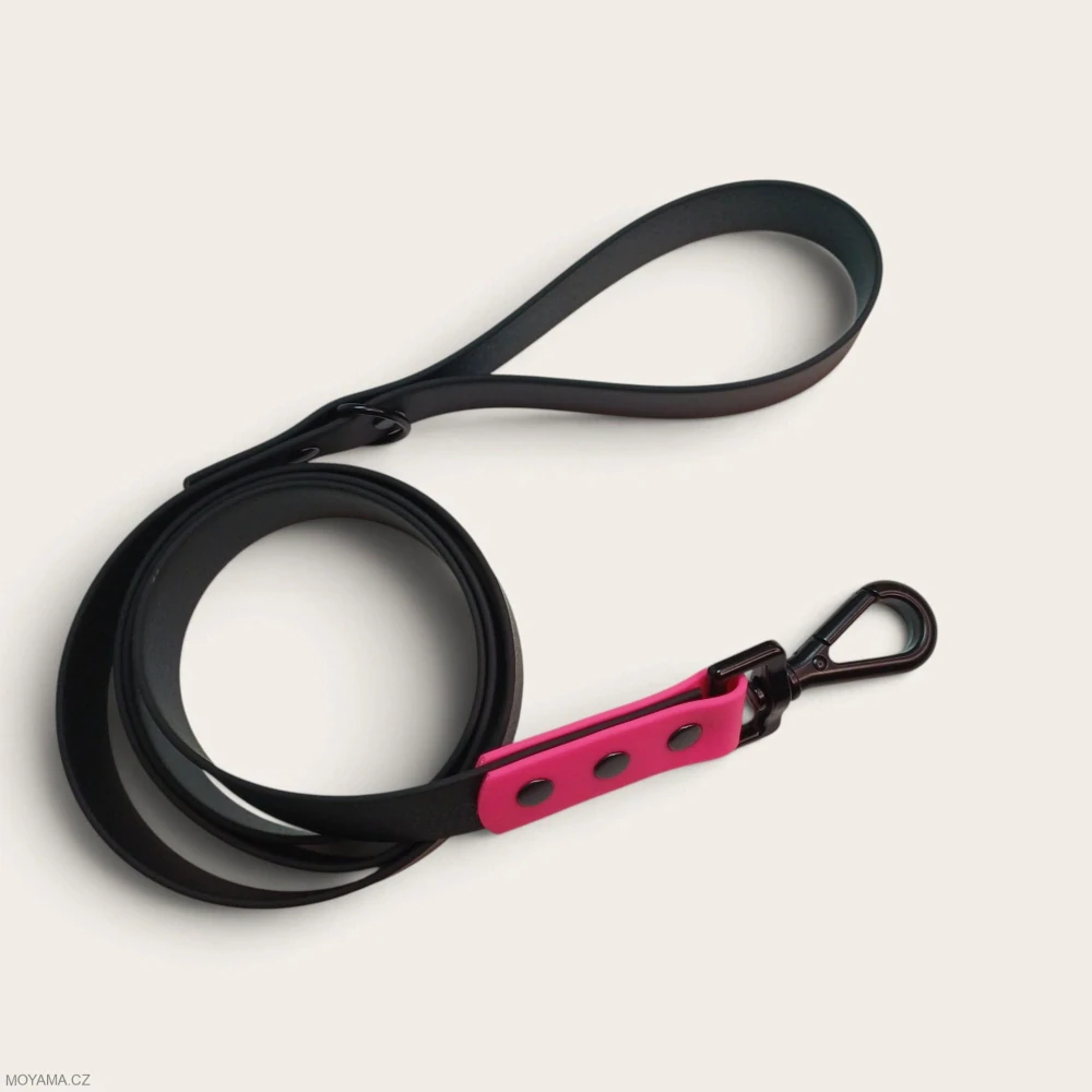 Vodítko L - black dark pink