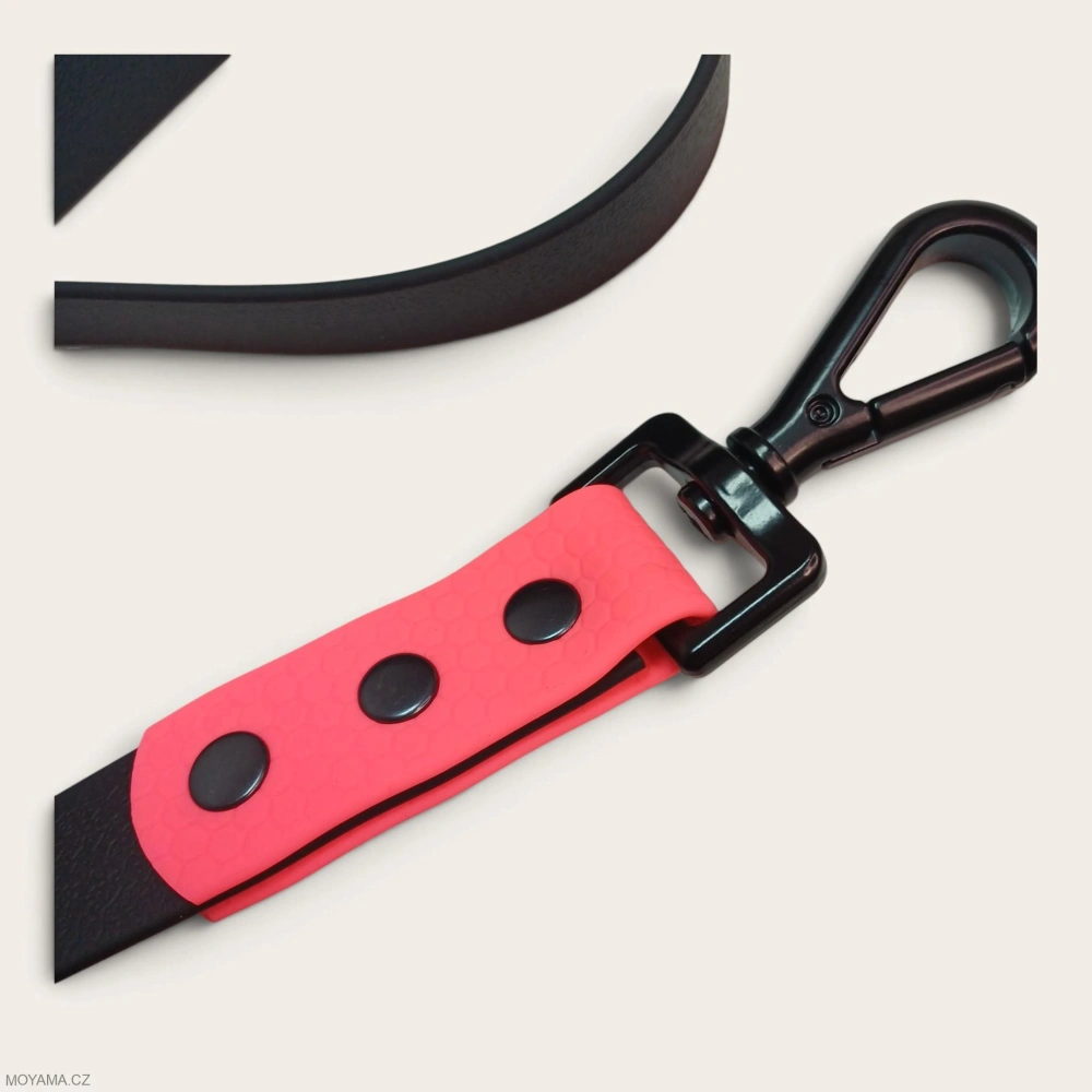 Vodítko L - black pink hexa