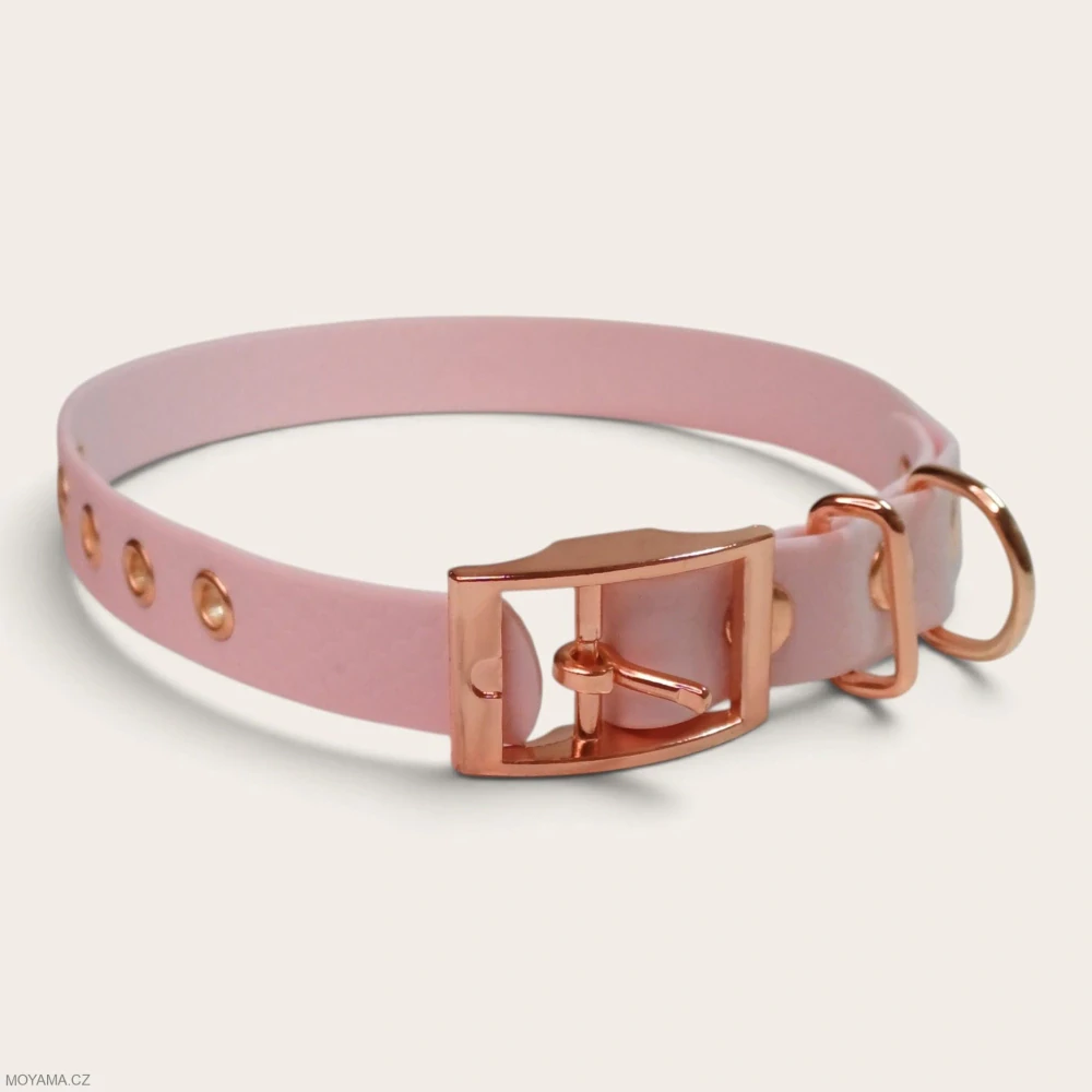 Obojek M – Charlie light pink hexa
