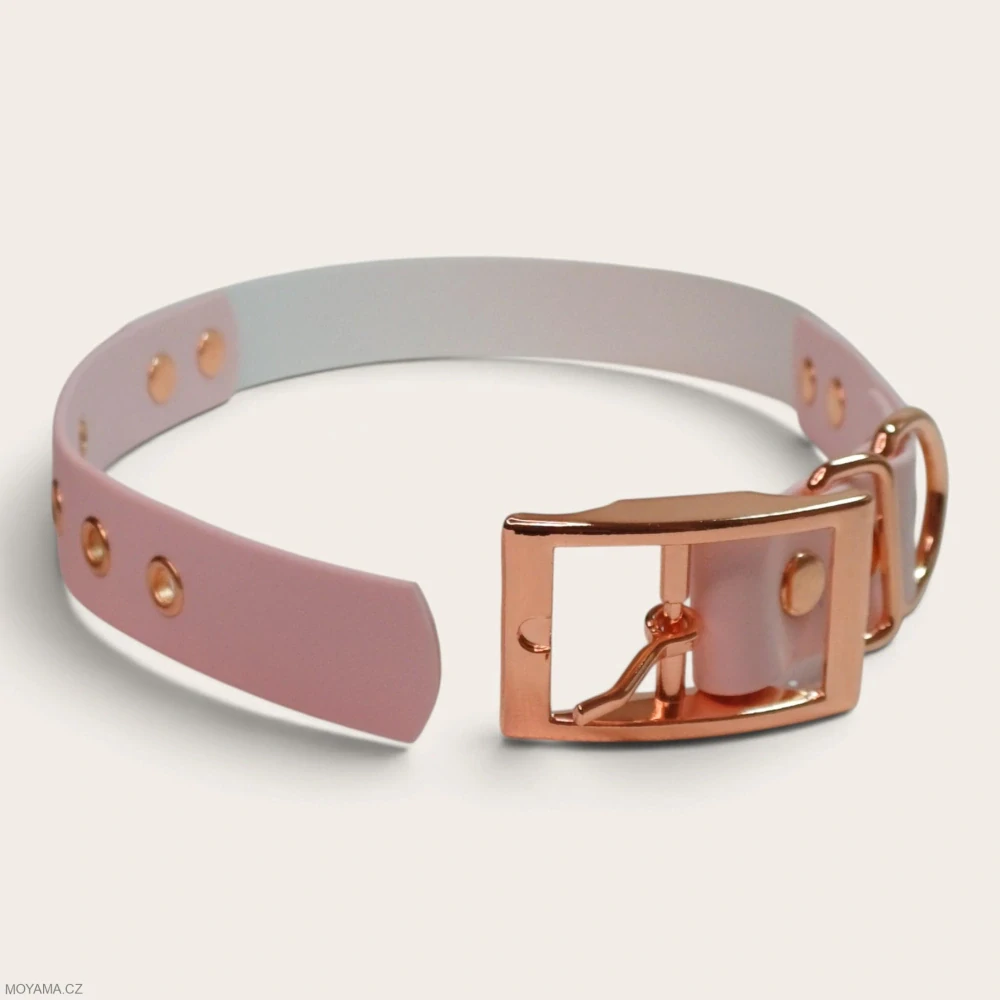 Obojek XL – Charlie DUO white-pink