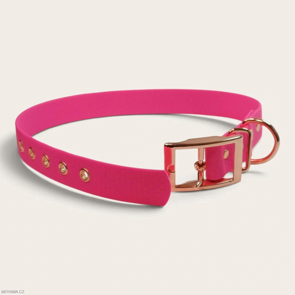 Obojek XXL – Charlie dark pink hexa