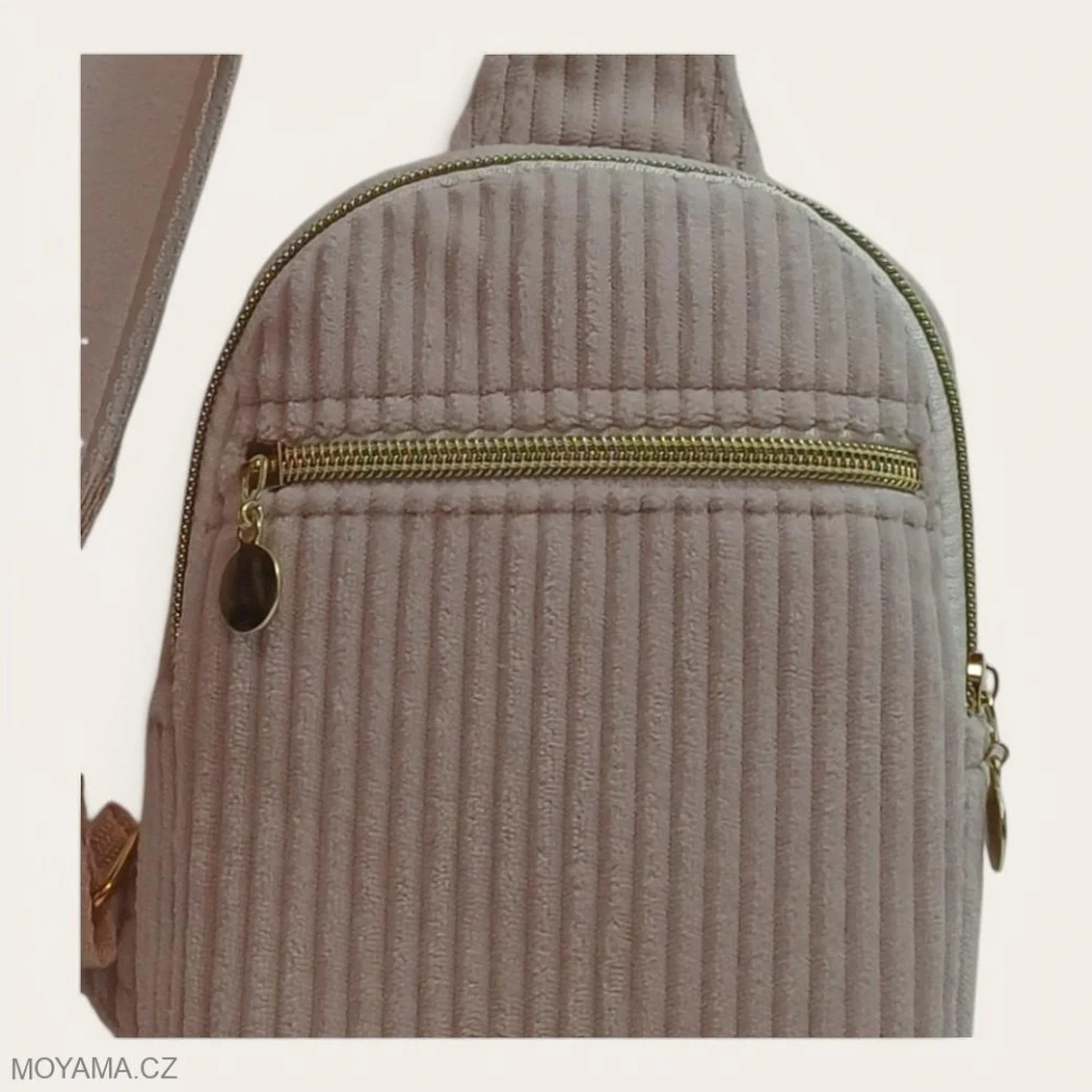 Crossbody DEFNE V. – cord cream velvet