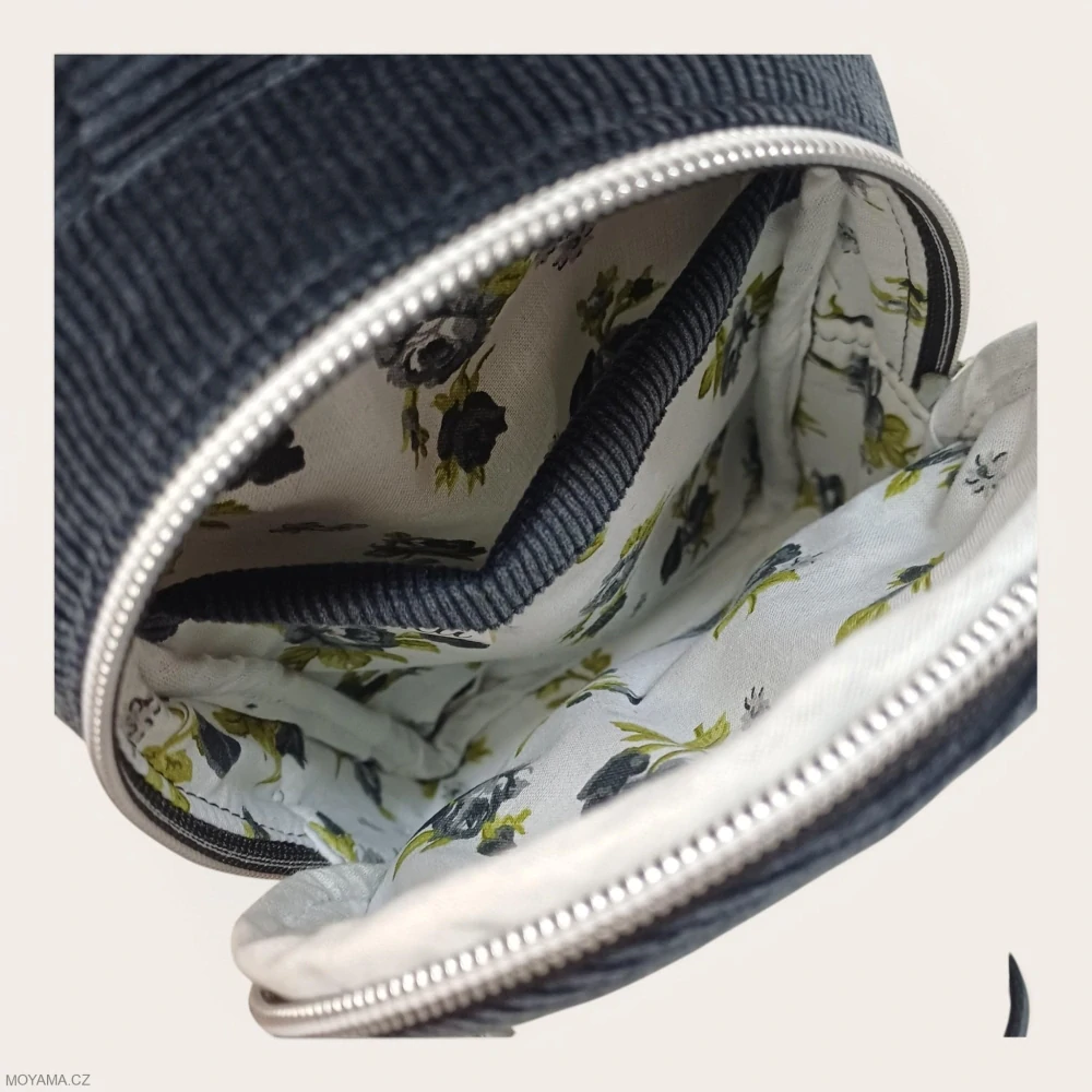 Crossbody DEFNE Velvet Graphite Cord