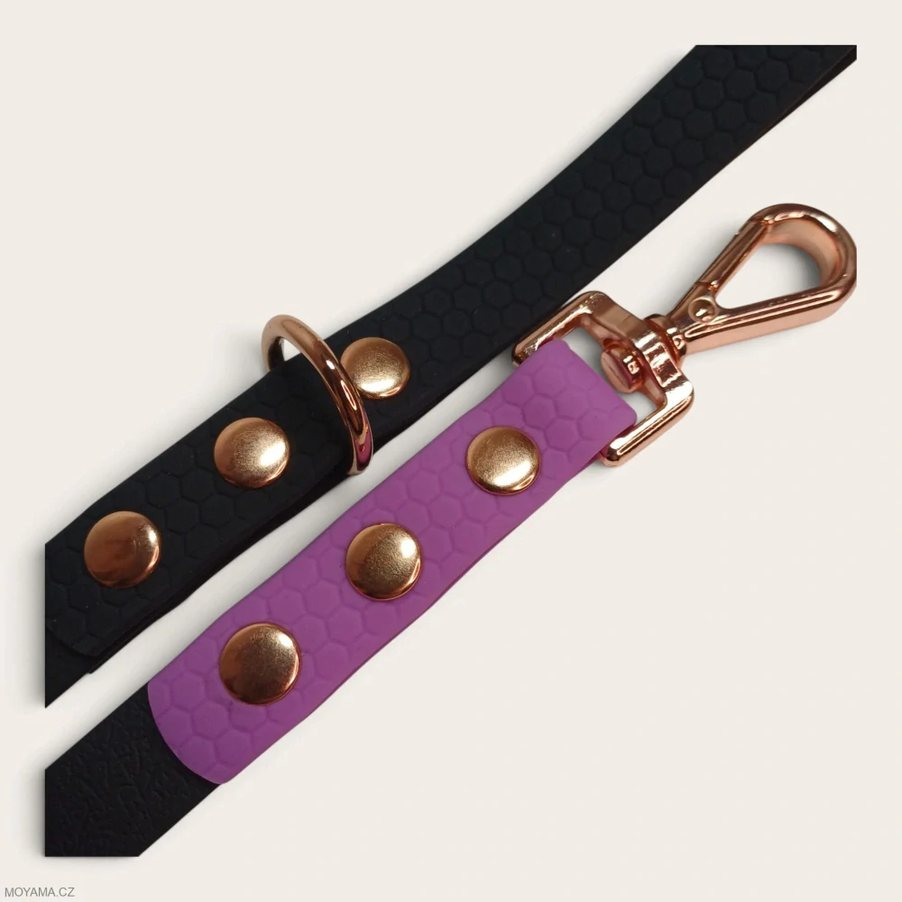 Vodítko S - black lila hexa