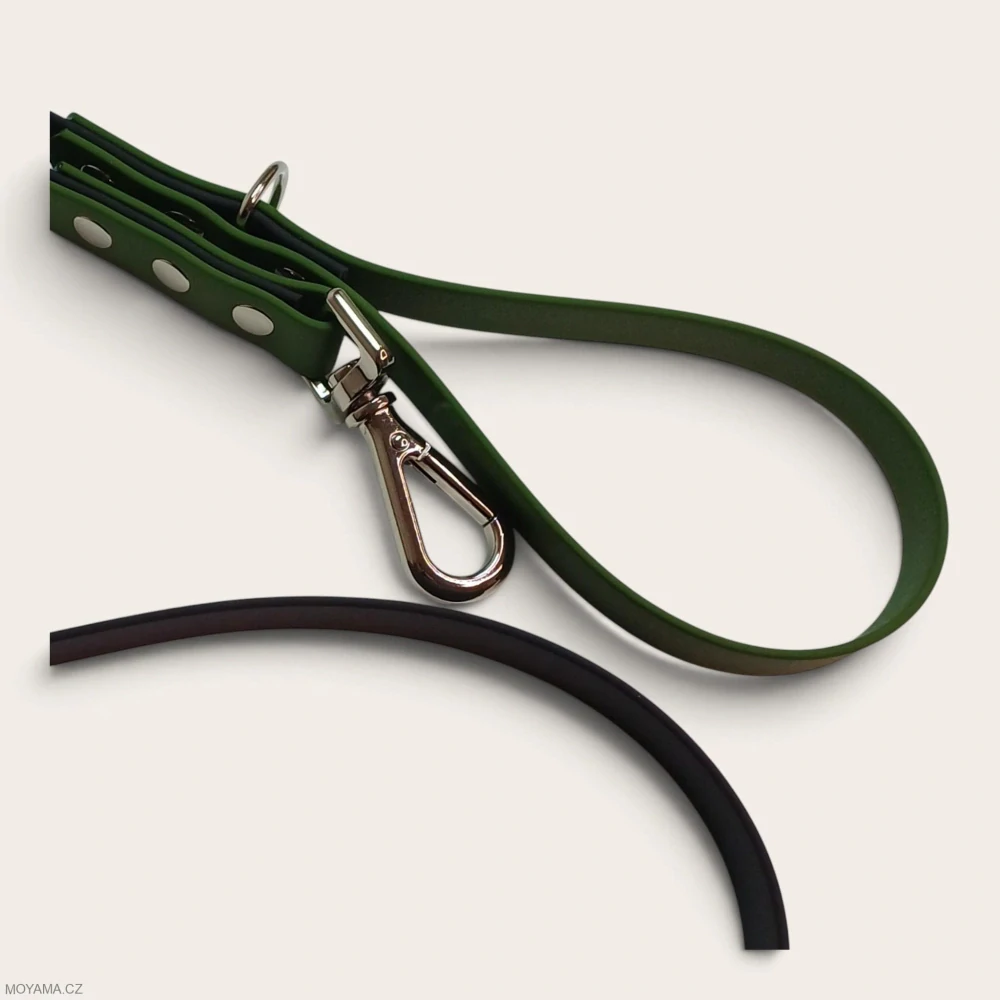 Vodítko M black dark green