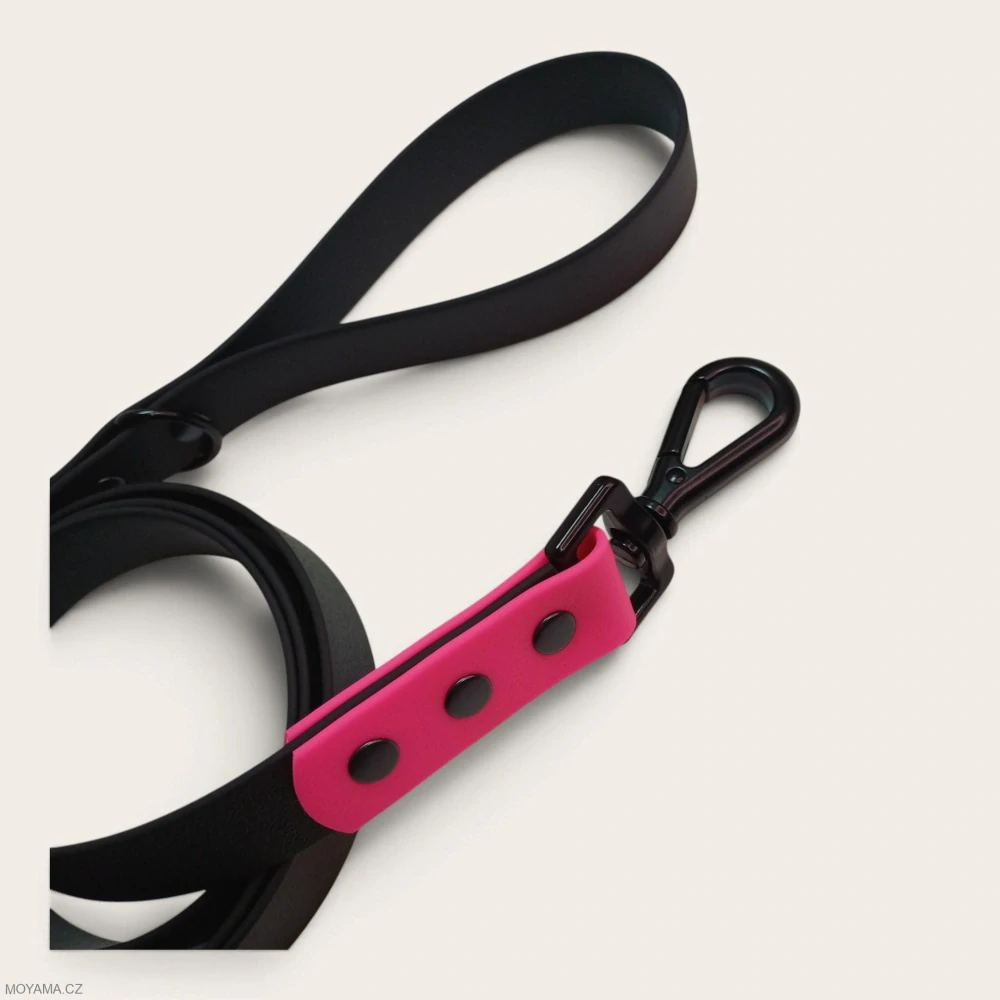 Vodítko L - black dark pink