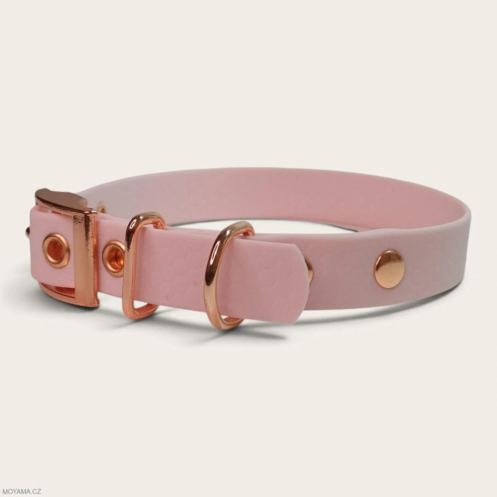 Obojek M – Charlie light pink hexa
