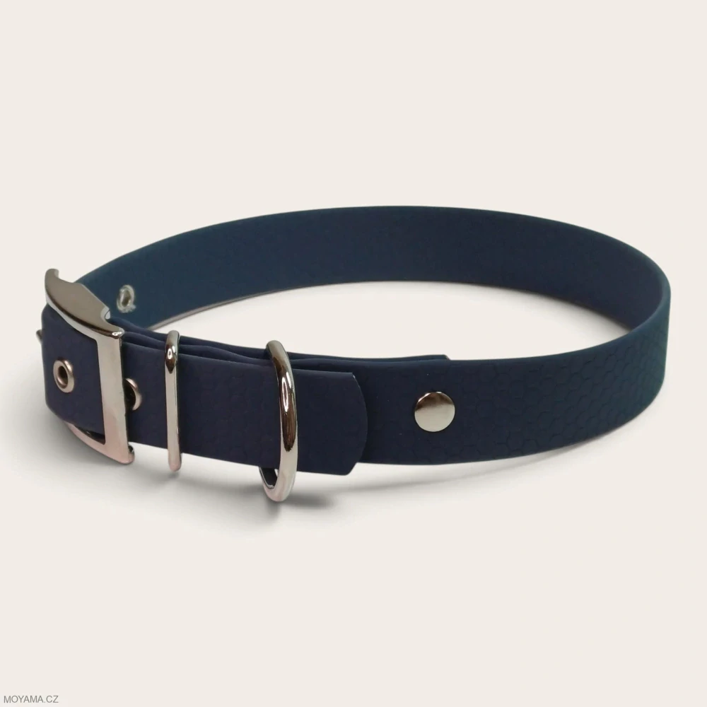 Obojek XL – Charlie dark blue hexa