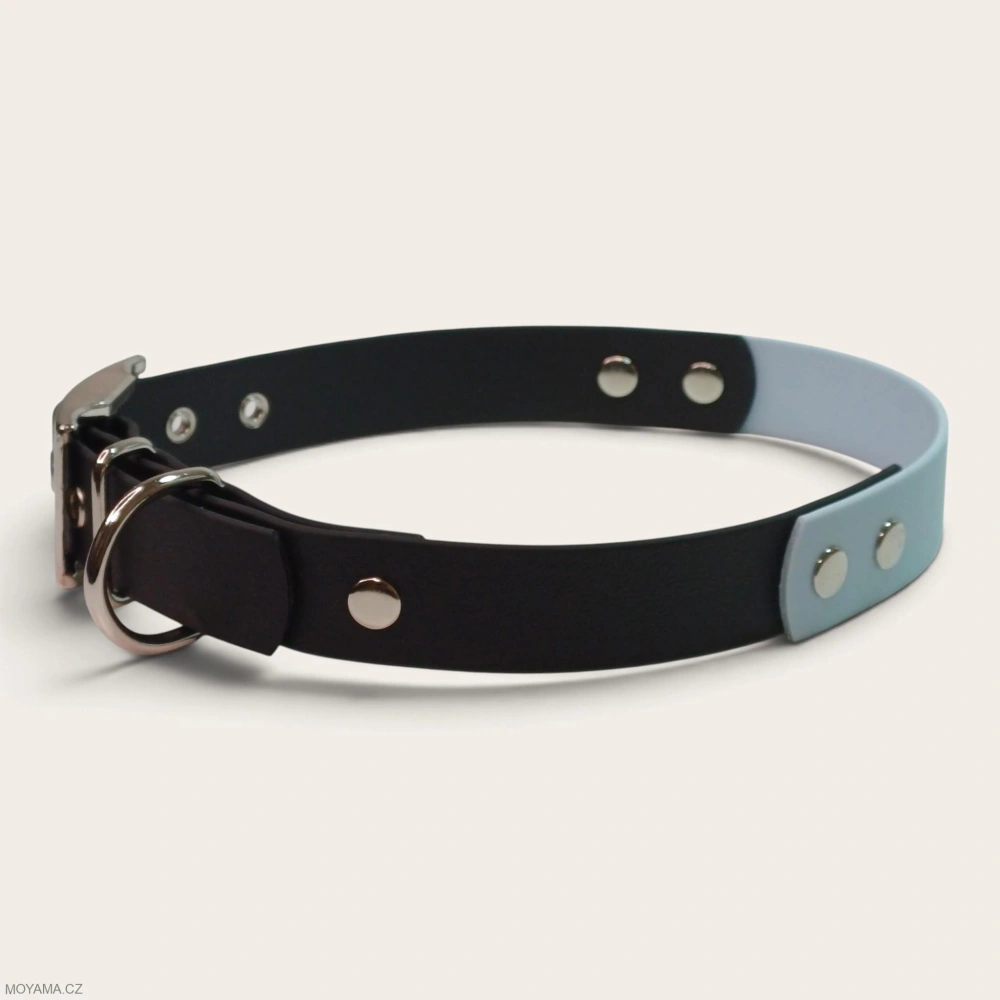 Obojek XXL – Charlie DUO black-light blue