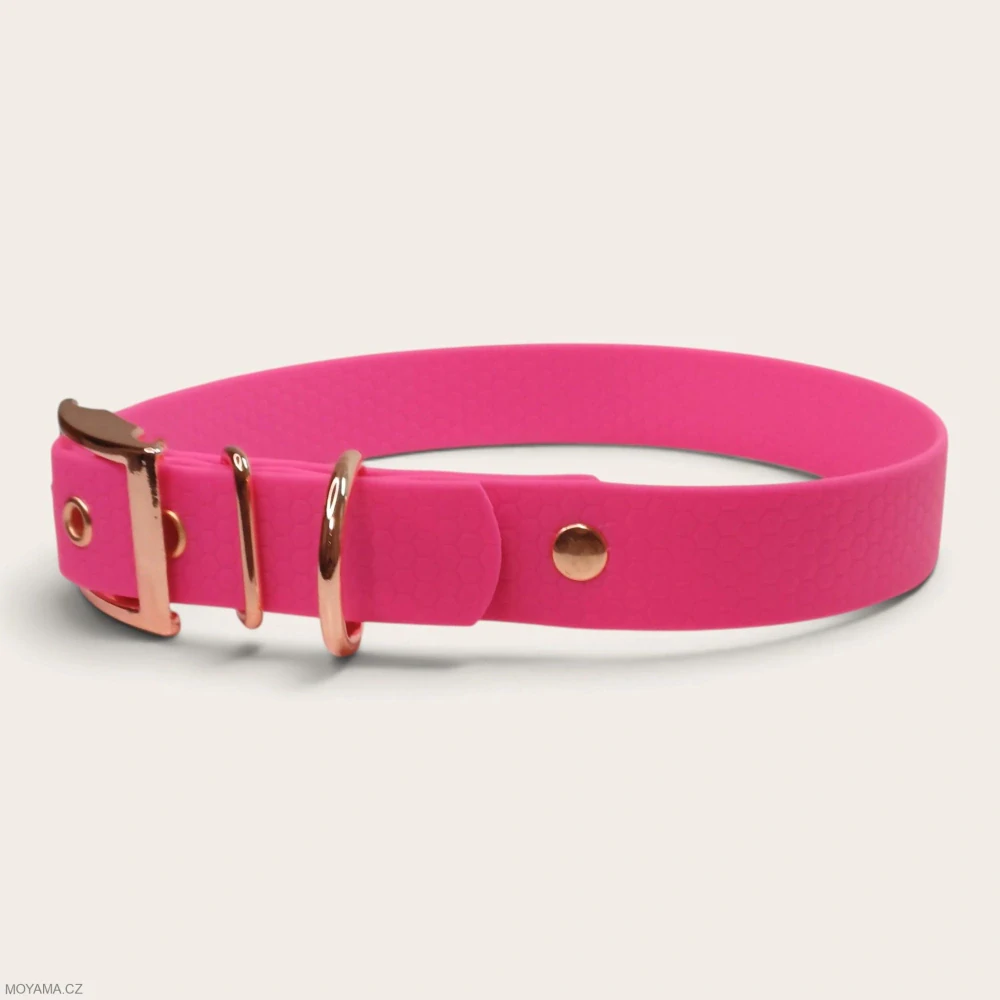 Obojek XXL – Charlie dark pink hexa