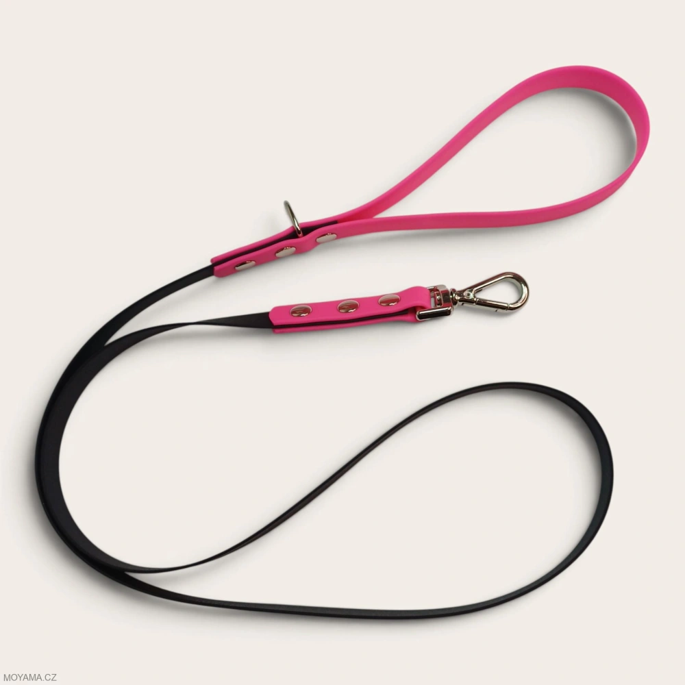 Vodítko S - black dark pink