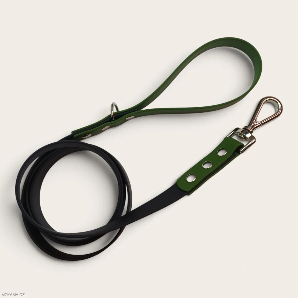 Vodítko M black dark green