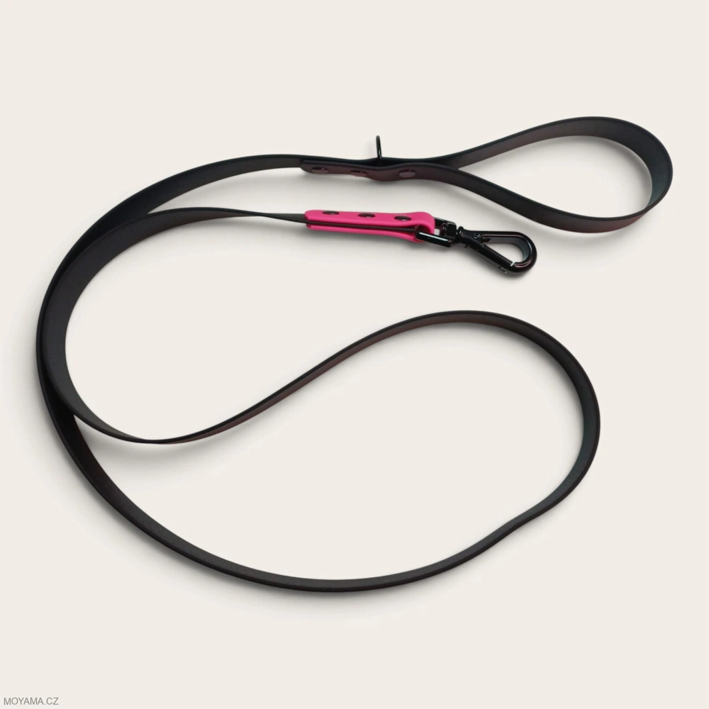 Vodítko L - black dark pink
