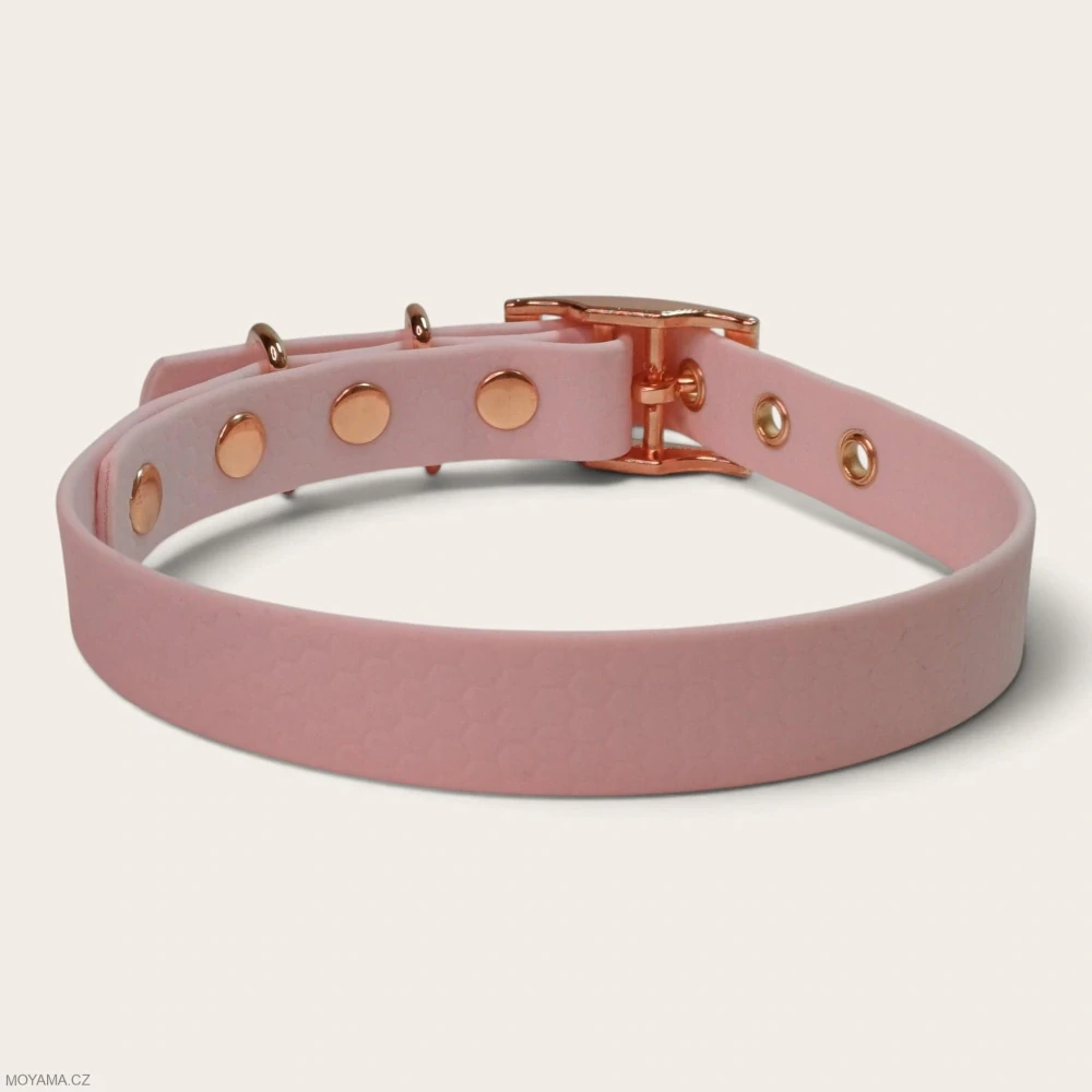 Obojek M – Charlie light pink hexa