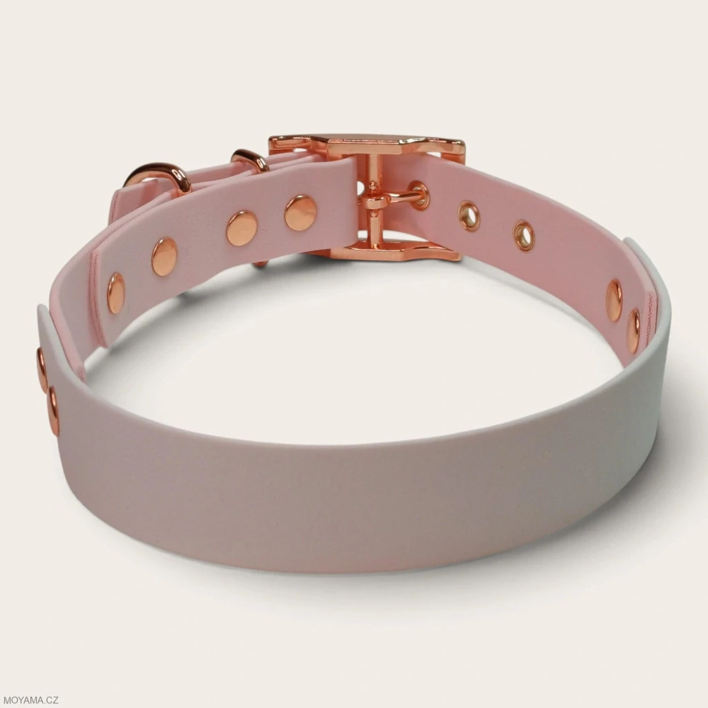 Obojek XL – Charlie DUO white-pink