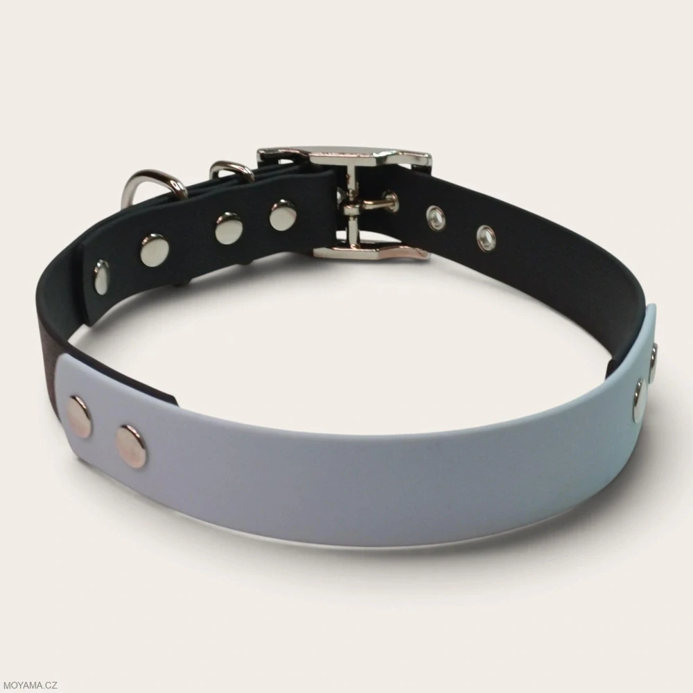 Obojek XXL – Charlie DUO black-light blue
