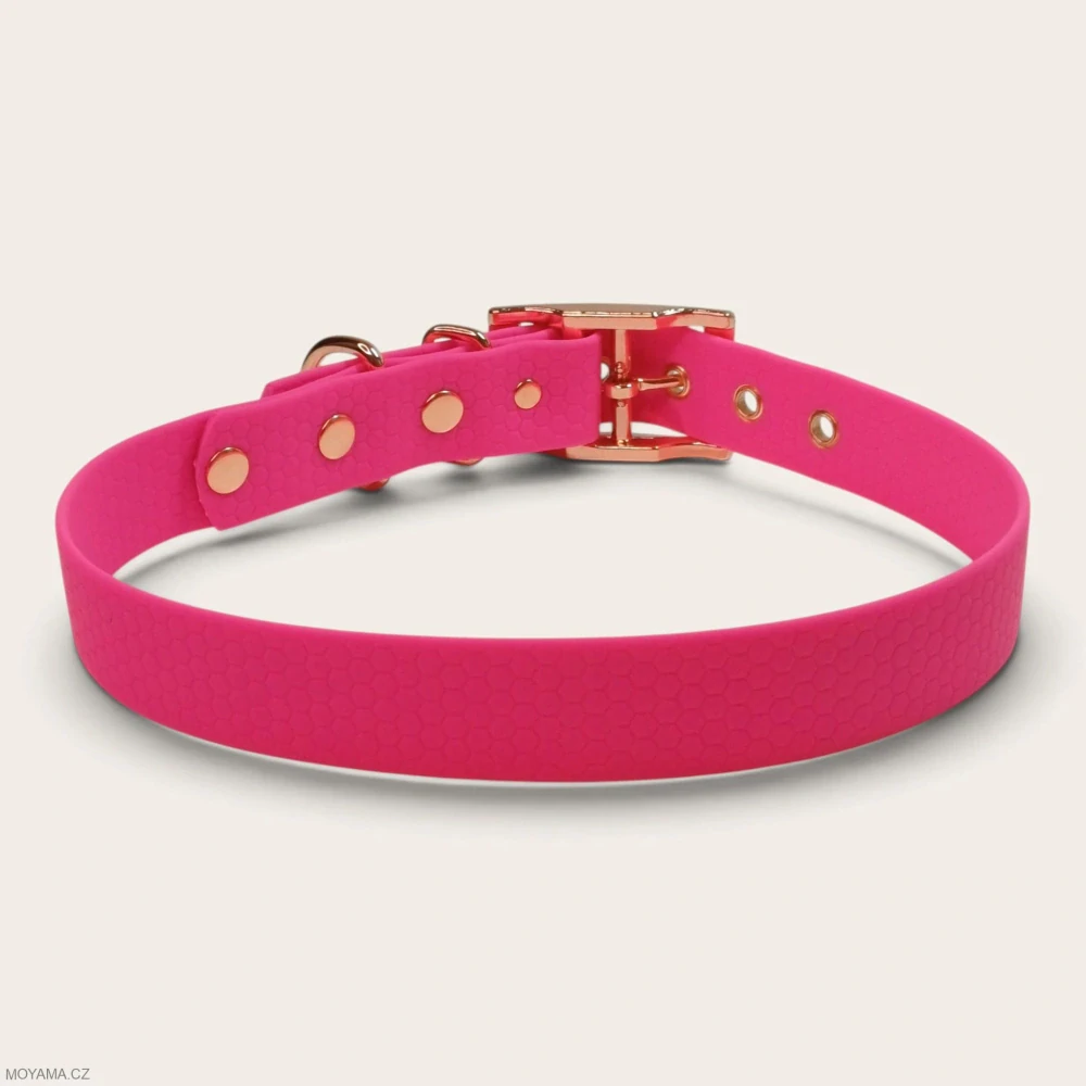 Obojek XXL – Charlie dark pink hexa
