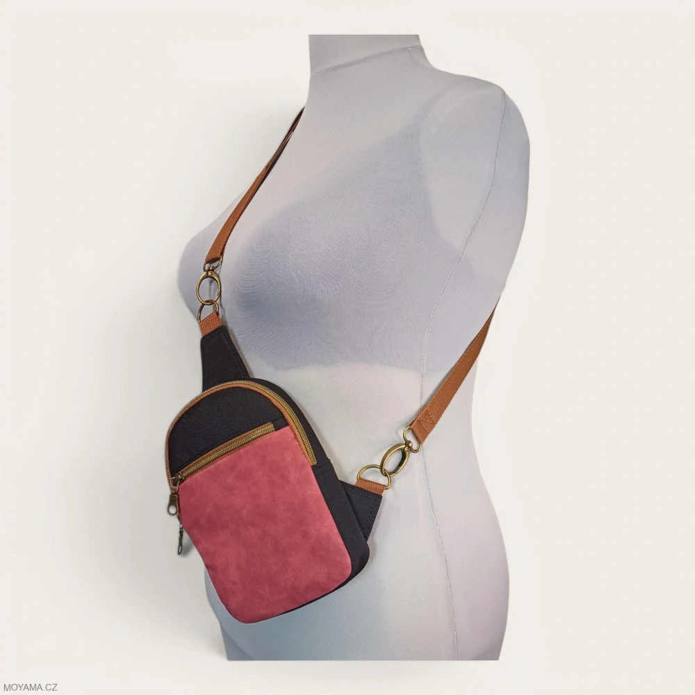 Crossbody DEFNE I. – black and bordo