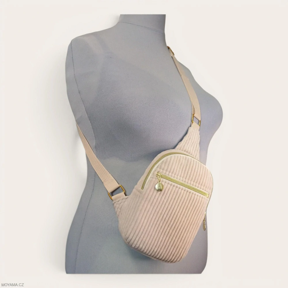 Crossbody DEFNE V. – cord cream velvet