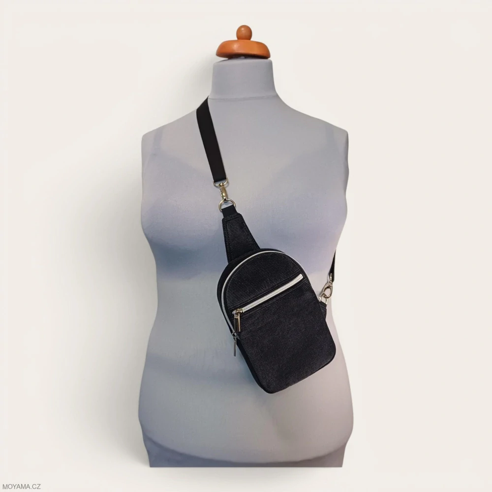 Crossbody DEFNE Velvet Graphite Cord