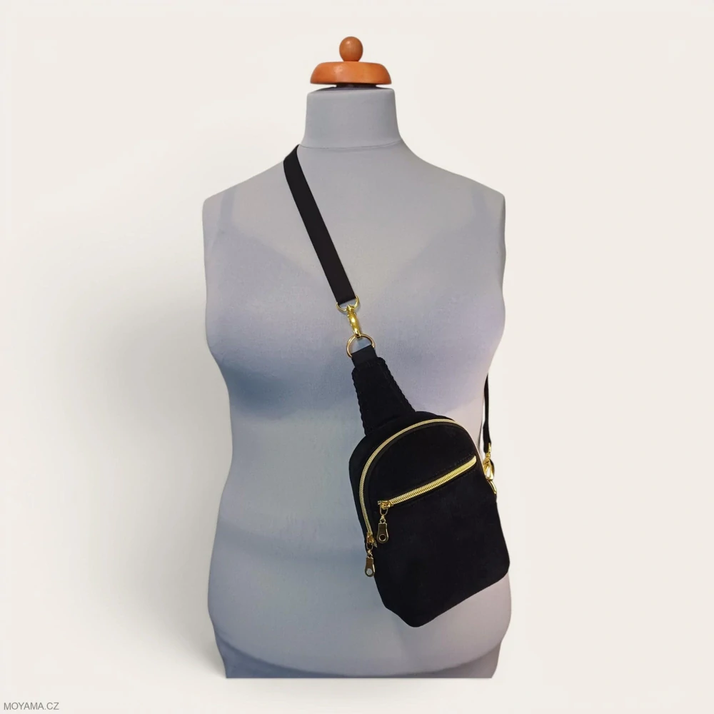 Crossbody DEFNE Velvet Noir Cord