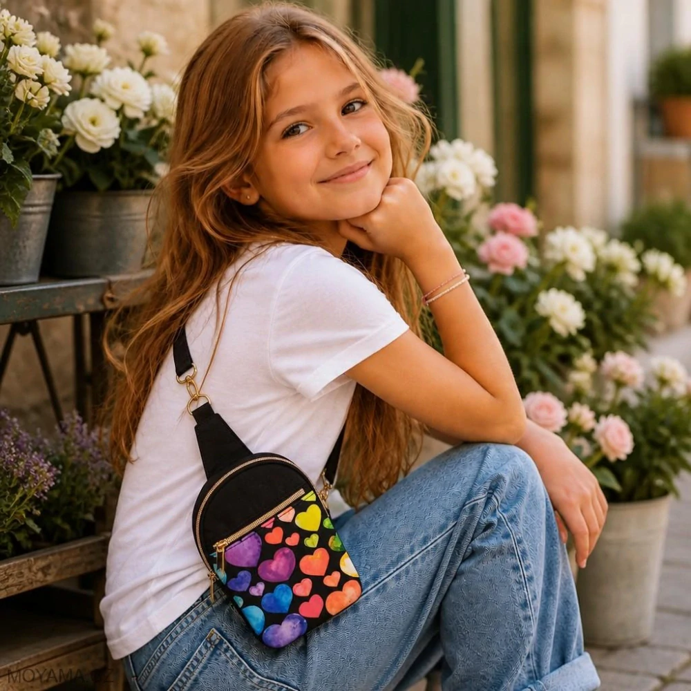 Crossbody DEFNE Rainbow Hearts