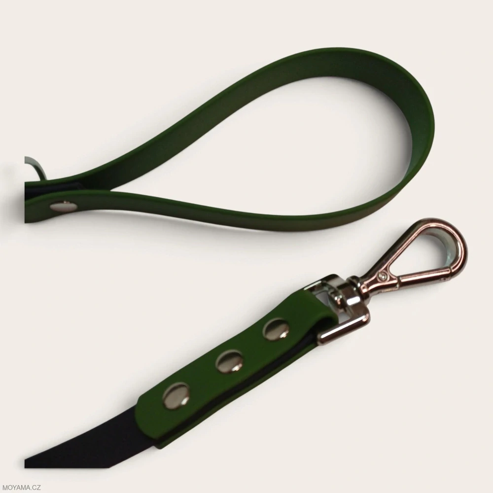 Vodítko M black dark green
