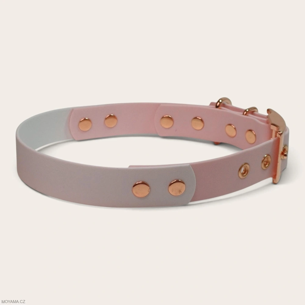 Obojek XL – Charlie DUO white-pink
