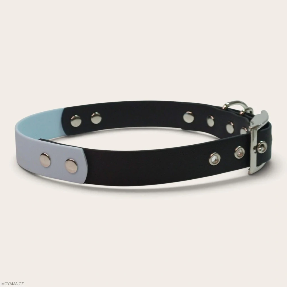 Obojek XXL – Charlie DUO black-light blue