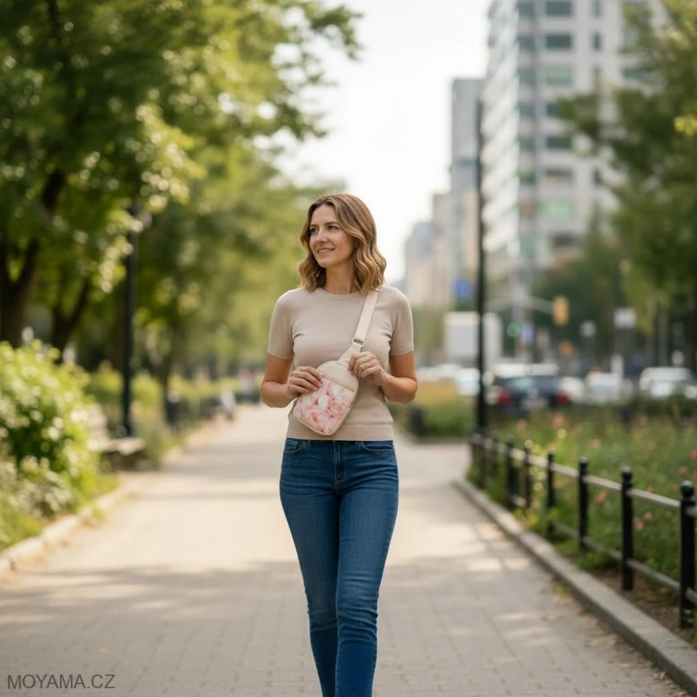 Crossbody DEFNE II. – cream and bloom