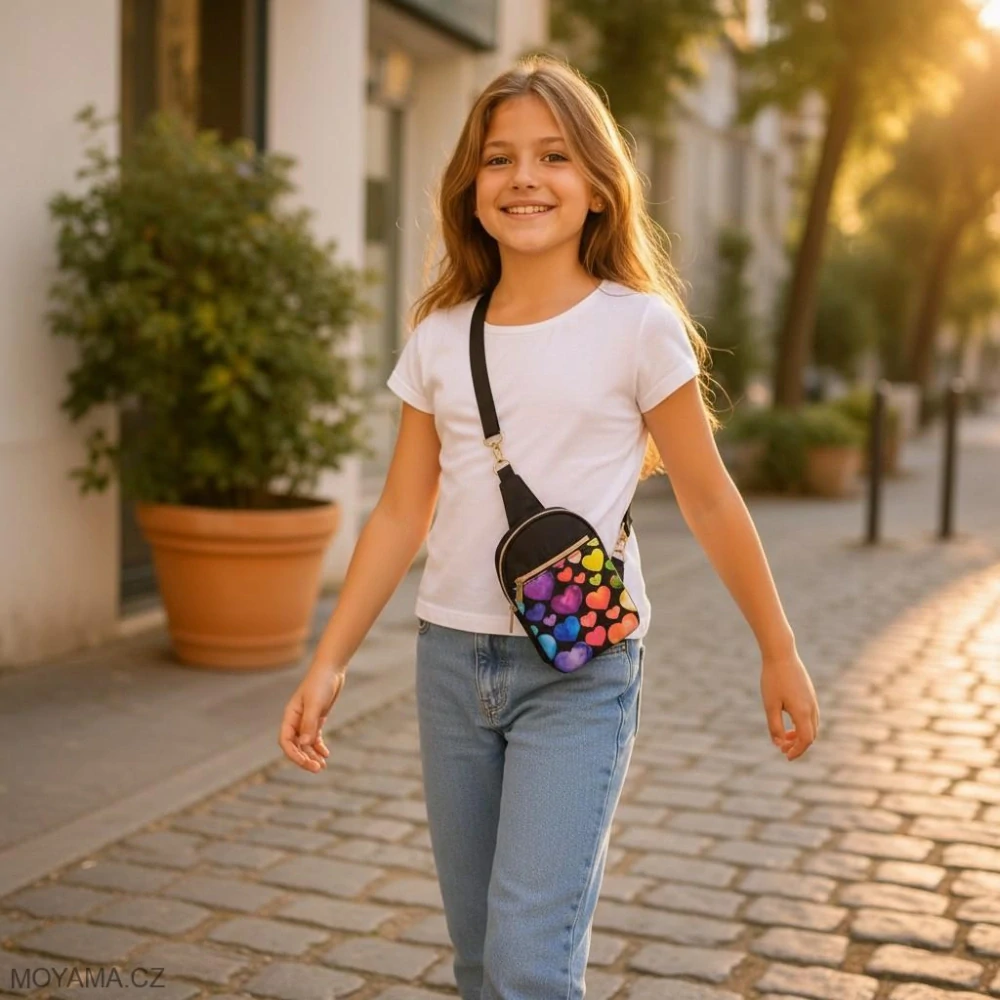 Crossbody DEFNE Rainbow Hearts