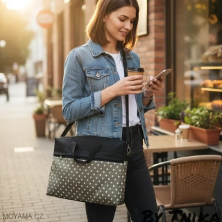 Velká taška crossbody - Tommy puntíky