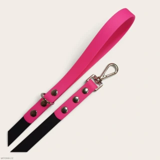 Vodítko S - black dark pink