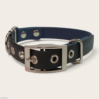 Obojek M – Charlie DUO black-dark blue hexa