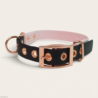 Obojek L – Charlie DUO black-light pink hexa
